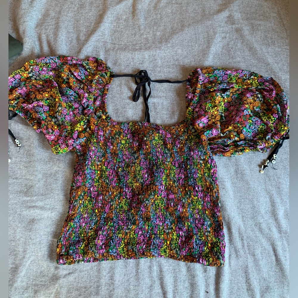 Free People Puff Sleeve Top